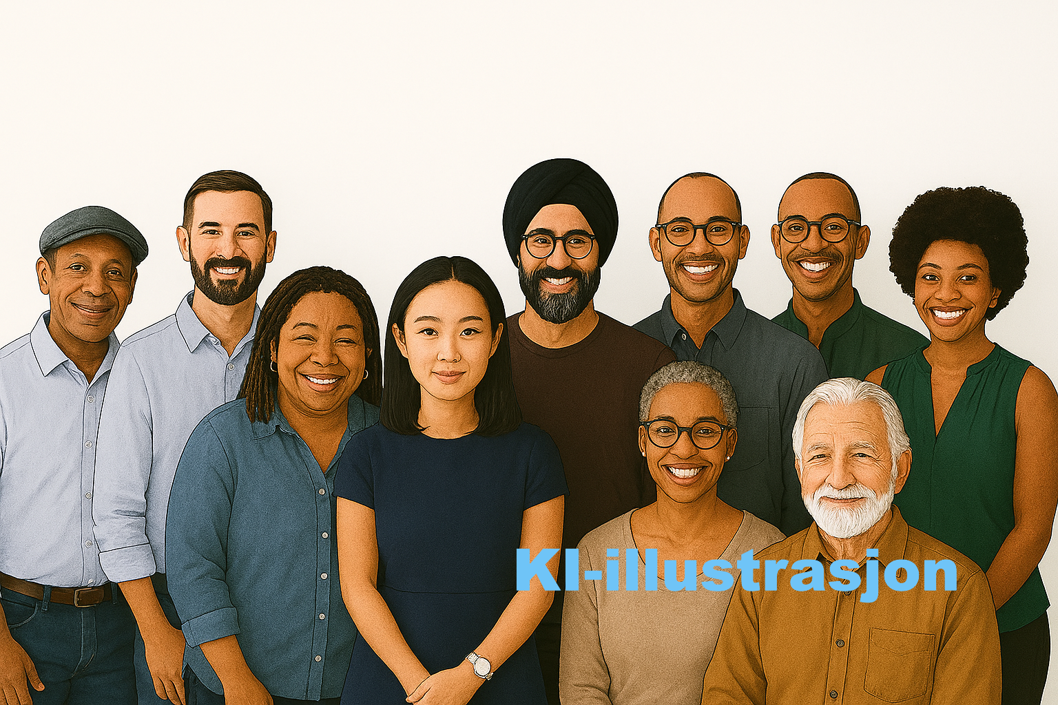 Bilde av voksne fra forskjellige steder