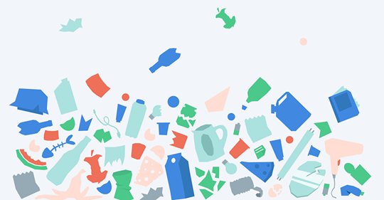 Illustrasjon på avfall